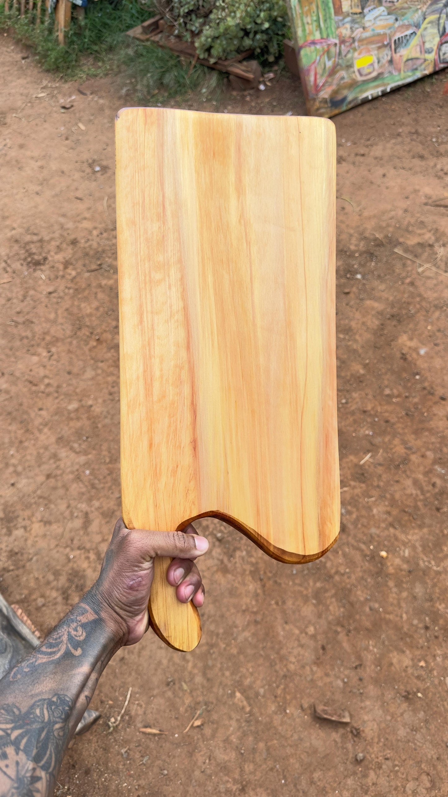 Hand-Carved African Cypress Artisan board