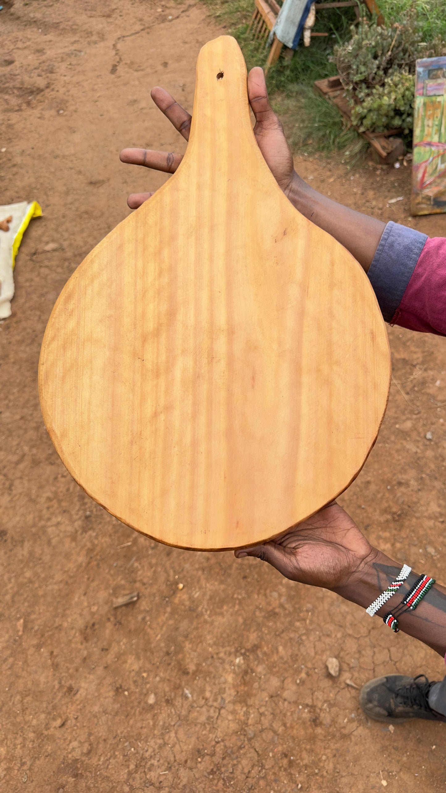 Hand-Polished African Cypress Pizza Board