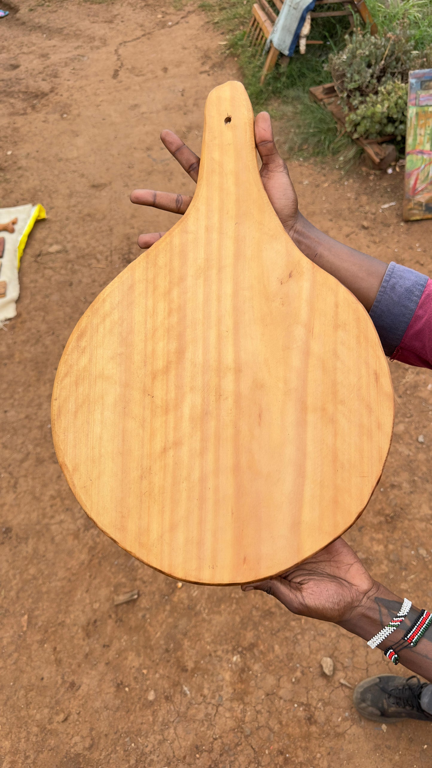 Hand-Polished African Cypress Pizza Board